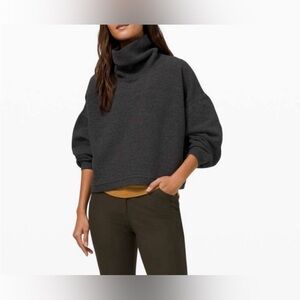 Lululemon Peaceful Moments Pullover Heather Graphite Gray Size M/L